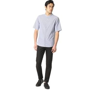 Baldwin Men's Freddy Casual Button Down Shirt in Indigo Plaid Size Small